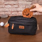 Gepersonaliseerde Golf Monogram Initial Naam Toilettas Tee Houder Set met 5 Tees Reis Accessoires Verjaardagscadeau voor mannen Golf liefhebbers
