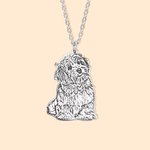 Personalized Pet Photo Necklace with Engraved Text Sympathy Memorial Gift for Pet Owner Lover