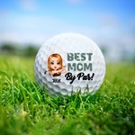 Personalised Cartoon Character Best Mom Dad Soft Rubber Golf Balls with 1-8 Kid's Names Birthday Course Support Gift for Golf Player