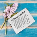 Personalized Difference Maker Slate Plaque with Name and Stand Office Desk Decor Affirmation Appreciation Gift for Leader Coworker Teacher