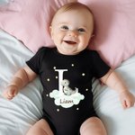 Personalisierter Niedlicher Waldtier Baumwolle Wickelbody mit Namen Initiale Baby Party Geburtstag Geschenk für Jungen Mädchen Neugeborene