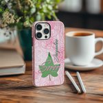 Personalized Pink Rose Sorority Phone Case with Name and Text for iPhone Samsung Graduation Keepsake Birthday Gift for Sisters Friends