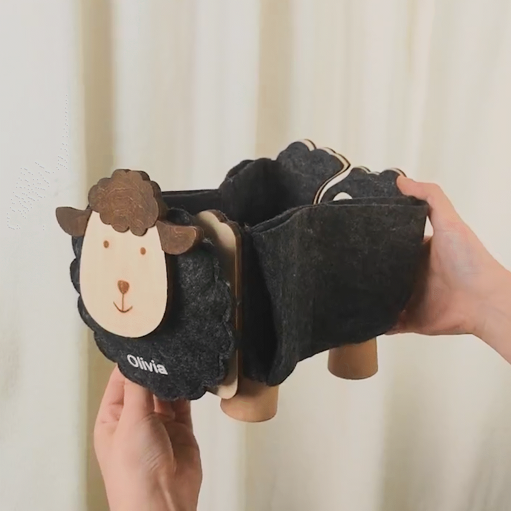 Personalisierte Schaf Form Näh- und Häkel-Aufbewahrungsbox mit Namen Geburtstag Weihnachten Geschenk für Schneider Bastler Handwerksliebhaber