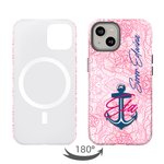 Personalized Pink Rose Sorority Phone Case with Name and Text for iPhone Samsung Graduation Keepsake Birthday Gift for Sisters Friends