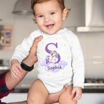 Personalisierter Niedlicher Waldtier Baumwolle Wickelbody mit Namen Initiale Baby Party Geburtstag Geschenk für Jungen Mädchen Neugeborene