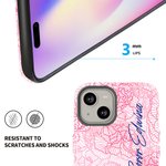 Personalized Pink Rose Sorority Phone Case with Name and Text for iPhone Samsung Graduation Keepsake Birthday Gift for Sisters Friends