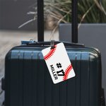 Personalisierte Baseball-Gepäckanhänger mit Namen Reisezubehör Geburtstagsgeschenk für Baseballspieler Sportliebhaber