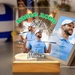 Personalizzato 1-5 foto brillante fulmine basket nome Acrilico Led luce notturna con base in legno Home Decor regalo di compleanno per gli amanti dello sport