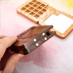 Personalised Birth Flower Portable Wooden Watercolor Palette Drawing Board with Name Outdoor Painting Supply Birthday Gift for Painters