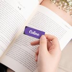 Personalizado Multicolor Simple magnético de cuero Marcapáginas Clip con el nombre de la lectura de papelería Suministros Regalo de cumpleaños para los ratones de biblioteca