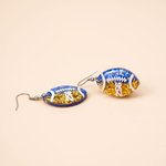 Boucles d'oreilles football pailleté personnalisé avec numéro Game Day Football Birthday Gift for Football Lovers Mom