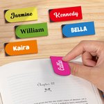 Personalizado Multicolor Simple magnético de cuero Marcapáginas Clip con el nombre de la lectura de papelería Suministros Regalo de cumpleaños para los ratones de biblioteca