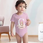 Personalisierter Niedlicher Waldtier Baumwolle Wickelbody mit Namen Initiale Baby Party Geburtstag Geschenk für Jungen Mädchen Neugeborene