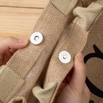 Personalized Graduation Cartoon Character Large Jute Tote Bag with Initial and Name Graduation Birthday Gift for Women Friends