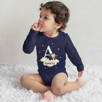 Personalisierter Niedlicher Waldtier Baumwolle Wickelbody mit Namen Initiale Baby Party Geburtstag Geschenk für Jungen Mädchen Neugeborene