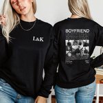 Personalized Black and White 1-10 Photo Collage T-shirt Sweatshirt Hoodie with Initials Valentine's Day Anniversary Gift for Couple