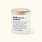 Personalized Difference Maker LED Candle Lamp Jar with Name and Wooden Lid Home Decor Appreciation Gift for Leader Coworker Teacher