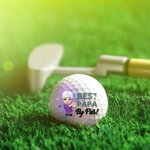 Personalised Cartoon Character Best Mom Dad Soft Rubber Golf Balls with 1-8 Kid's Names Birthday Course Support Gift for Golf Player