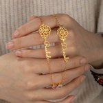 Personalized Heart Birthstone Necklace with Birthday Flower and Name Valentine's Day Birthday Anniversary Gift for Women