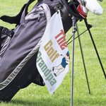 Serviette gaufrée personnalisée avec titre et crochet Cadeau d'anniversaire pour les amateurs de golf