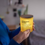 Personalized Difference Maker LED Candle Lamp Jar with Name and Wooden Lid Home Decor Appreciation Gift for Leader Coworker Teacher