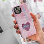 Personalized Pink Rose Sorority Phone Case with Name and Text for iPhone Samsung Graduation Keepsake Birthday Gift for Sisters Friends