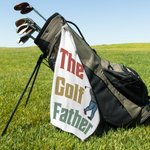 Serviette gaufrée personnalisée avec titre et crochet Cadeau d'anniversaire pour les amateurs de golf