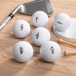 Personalized Funny Cartoon Avatar Golf Ball with Face Photo and Name Party Club Favor Souvenir Birthday Gift for Golf Enthusiasts Sport Lovers