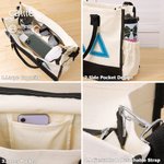 Personalisierte Glitter Greek Initial Large Canvas Tote Bag Chapter Party Pride Bid Day Sorority Gift for Sister Friends | Callie × Affinity Licensing