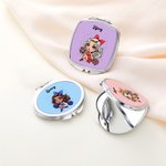 Miroir carré ovale en forme de coeur avec nom Cadeau d'anniversaire et de mariage pour les femmes et les filles