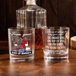 Personalisierte Umarmung Cartoon-Charaktere 10oz Whiskey Glas mit Namen Jahrestag Valentinstag Geschenk für Ehepaar