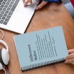 Personalized Difference Maker Definition Name A5 Spiral Notebook with 120 Lined Pages Birthday Appreciation Gift for Leaders Coworkers