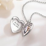Gepersonaliseerde Sterling Zilveren Hart Foto Locket Ketting met Gegraveerde Tekst Minimalistische Sieraden Verjaardag Jubileum Cadeau voor Haar