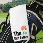 Personalisierte Cartoon Charakter saugfähige Waffel Golf Handtuch mit Namen und hängenden Clip Sport Zubehör Geburtstagsgeschenk für Golfspieler Liebhaber