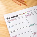 Bloc-notes Coloré Personnalisé avec Nom Semaine de Rentrée Cadeau pour Appréciation de l'Enseignant