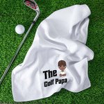 Personalisierte Cartoon Charakter saugfähige Waffel Golf Handtuch mit Namen und hängenden Clip Sport Zubehör Geburtstagsgeschenk für Golfspieler Liebhaber