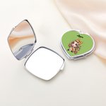 Miroir carré ovale en forme de coeur avec nom Cadeau d'anniversaire et de mariage pour les femmes et les filles