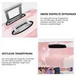 Personalisierte Y2K-Stil Cartoon-Figur Gepäck-Schutzhülle für 18-32 Zoll Koffer mit Namen Weltkarte Reisezubehör Geburtstag Geschenk für Damen Mädchen