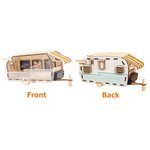Personalized Camping Car Wood Photo Frame with LED Light Strip and 3 Photos Commemorative Home Decor Gift for Campers