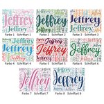 Personalisierte Name Wortwolken Flanell-Decke Weich Kuschelig Geburtstag Geschenk für Familie Freunde