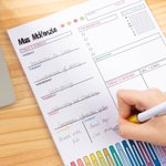 Bloc-notes Coloré Personnalisé avec Nom Semaine de Rentrée Cadeau pour Appréciation de l'Enseignant