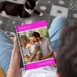 Diario fotográfico personalizado con rayas Diseño A5 Cuaderno de espiral rayado Diario de viaje Vuelta al cole Regalo para la familia Amigos