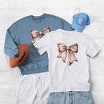 Personalizado Béisbol Baloncesto Fútbol Lazo Crewneck Camiseta Sudadera con Nombre y Número Cumpleaños Animar Accesorios Regalo para Mamá Amante del Deporte