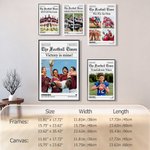 Henkilökohtainen Jalkapallon aika 1-4 Valokuvat Maalaus Juliste Tekstillä Pelipäivä Syntymäpäivälahja Jalkapalloilijoille