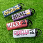 Personalizado Glitter Bow Cheerleader 20 oz Deportes Botella de agua con texto portátil Cheerleading Regalo para Cheerleader