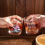 Personalisierte Umarmung Cartoon-Charaktere 10oz Whiskey Glas mit Namen Jahrestag Valentinstag Geschenk für Ehepaar