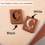 Personalised Birth Flower Magnetic Leather Bookmark Clip with Name and Initial School Office Stationery Supplies Gift for Bookworms Book Lovers