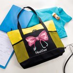 Personalisierte Stethoskop Schleife großen Name Tragetasche mit Mesh-Taschen Reisezubehör Geburtstag Anerkennung Geschenk für medizinisches Personal