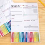 Bloc-notes Coloré Personnalisé avec Nom Semaine de Rentrée Cadeau pour Appréciation de l'Enseignant