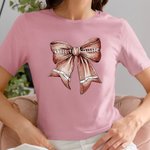 Personalizado Béisbol Baloncesto Fútbol Lazo Crewneck Camiseta Sudadera con Nombre y Número Cumpleaños Animar Accesorios Regalo para Mamá Amante del Deporte